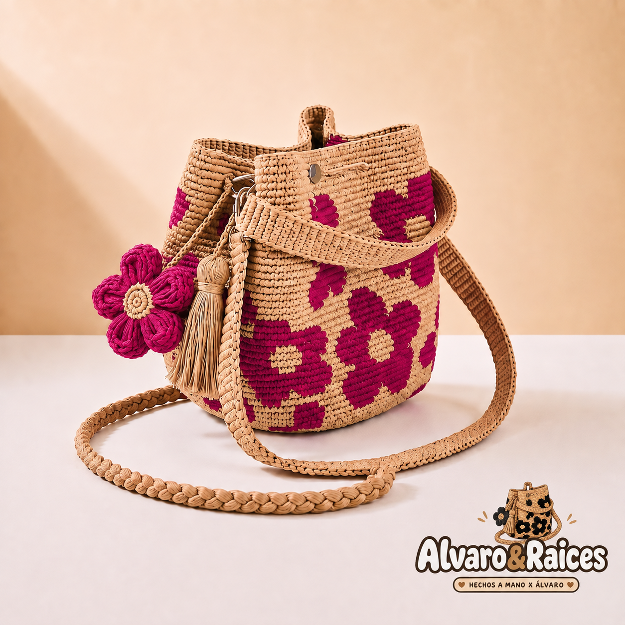 Bolso de Ganchillo Hecho a Mano
