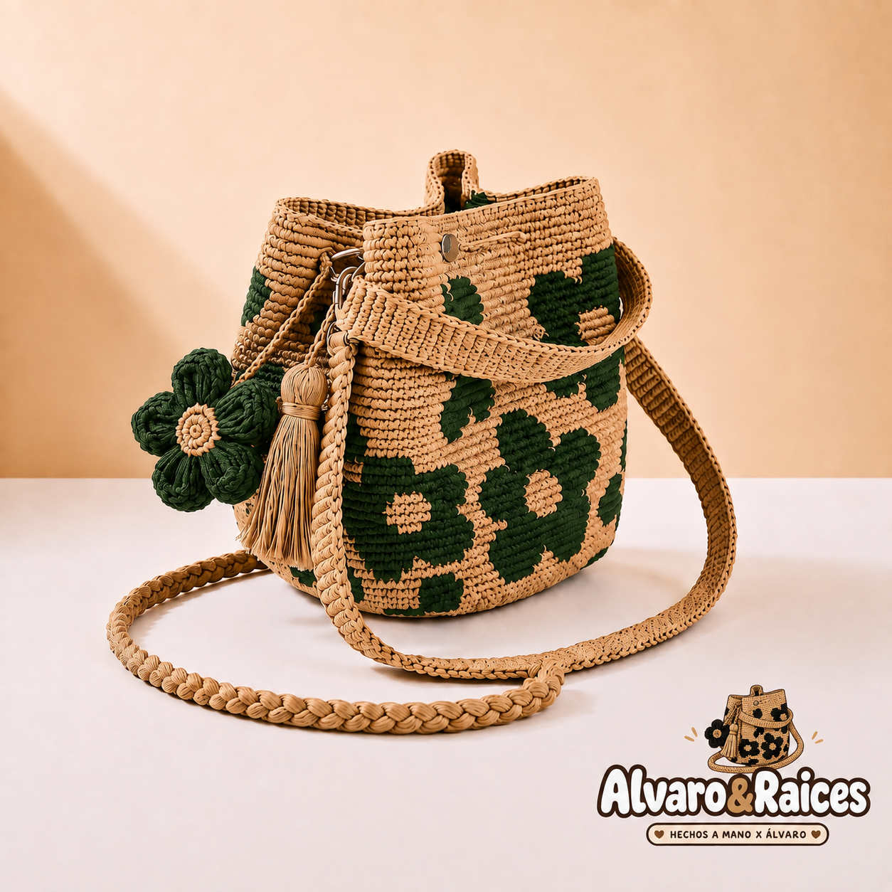 Bolso de Ganchillo Hecho a Mano
