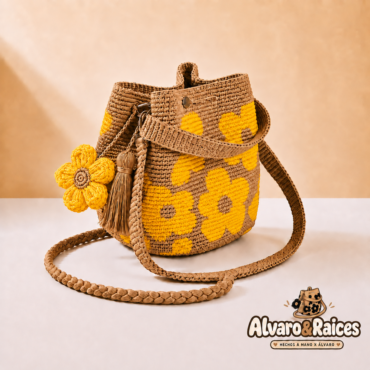 Bolso de Ganchillo Hecho a Mano